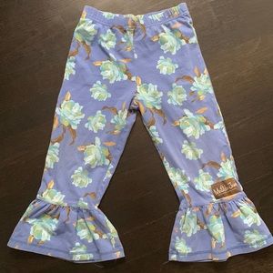 Matilda Jane toddler floral flare leggings size 4